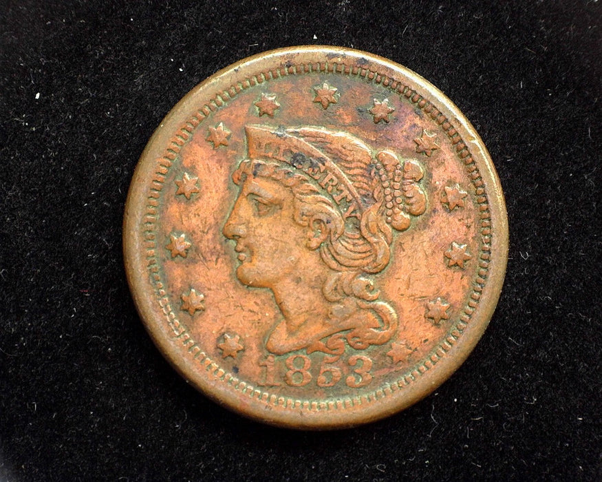 1853 Large Cent Classic Cent Vf Some corrosion - US Coin