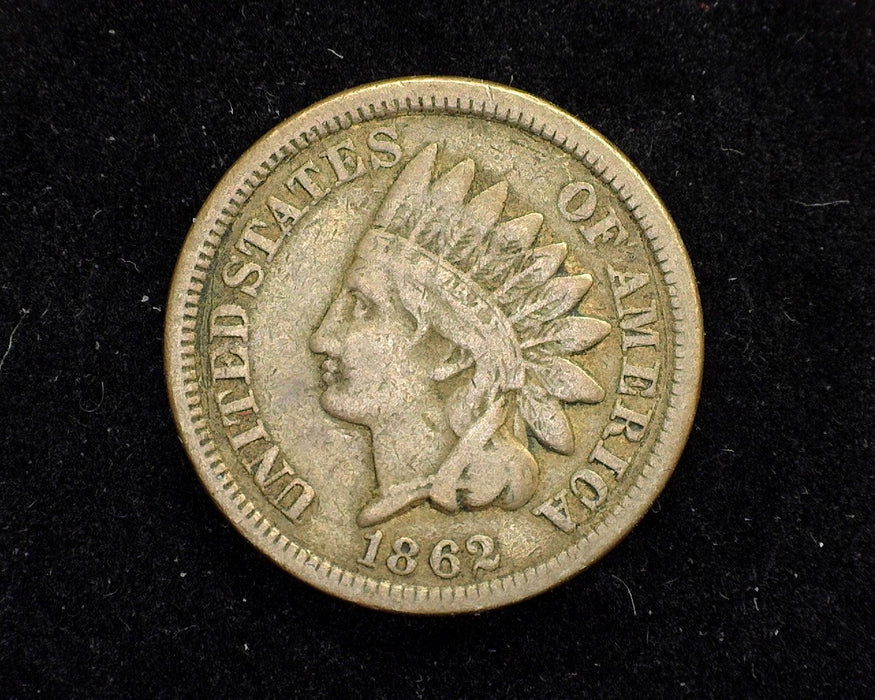 1862 Indian Head Penny/Cent F - US Coin