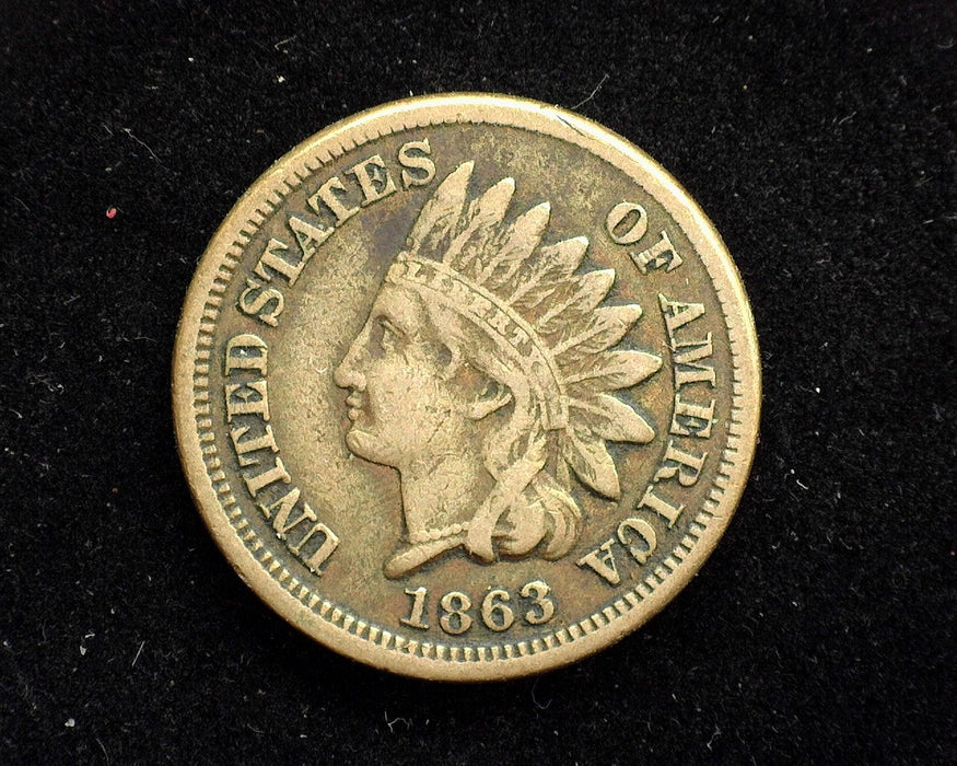 1863 Indian Head Penny/Cent F - US Coin