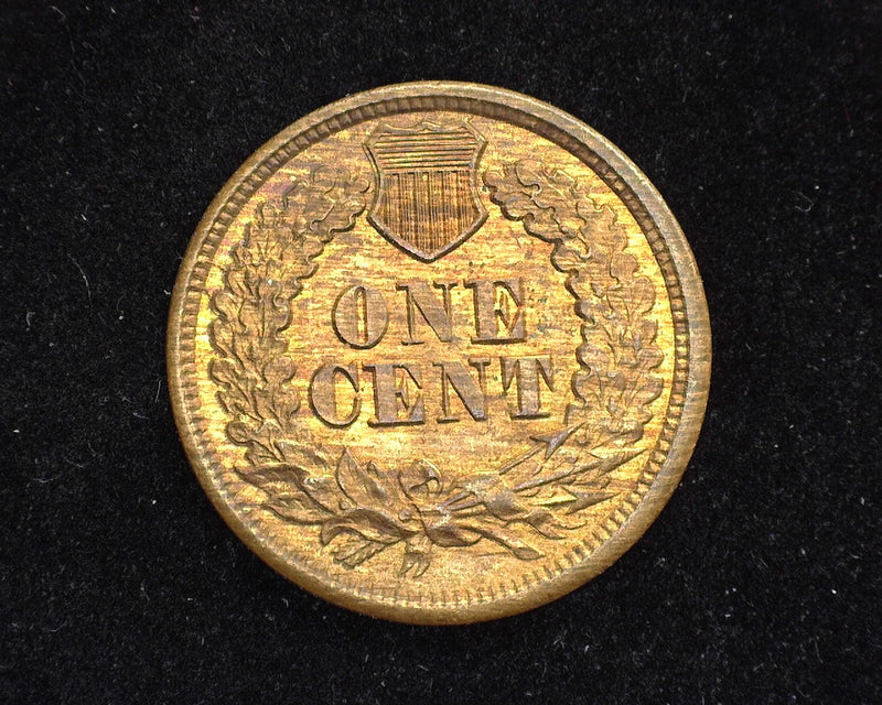 1865 Indian Head Penny/Cent BU-63 R&B Mostly Red - US Coin