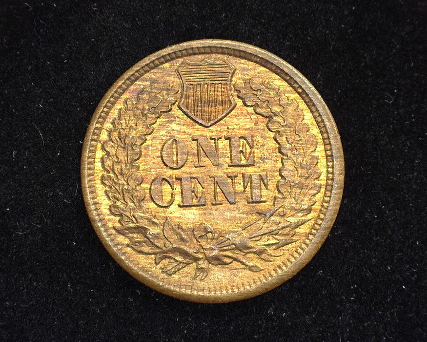 1865 Indian Head Penny/Cent BU-63 R&B Mostly Red - US Coin