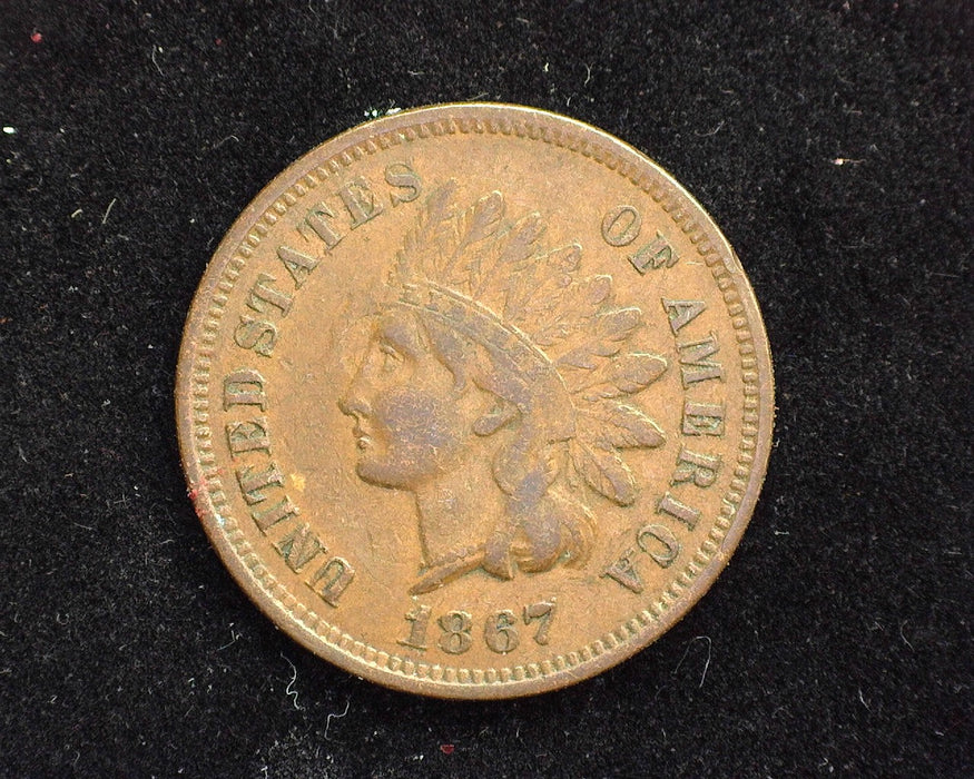 1867 Indian Head Penny/Cent F/VF - US Coin