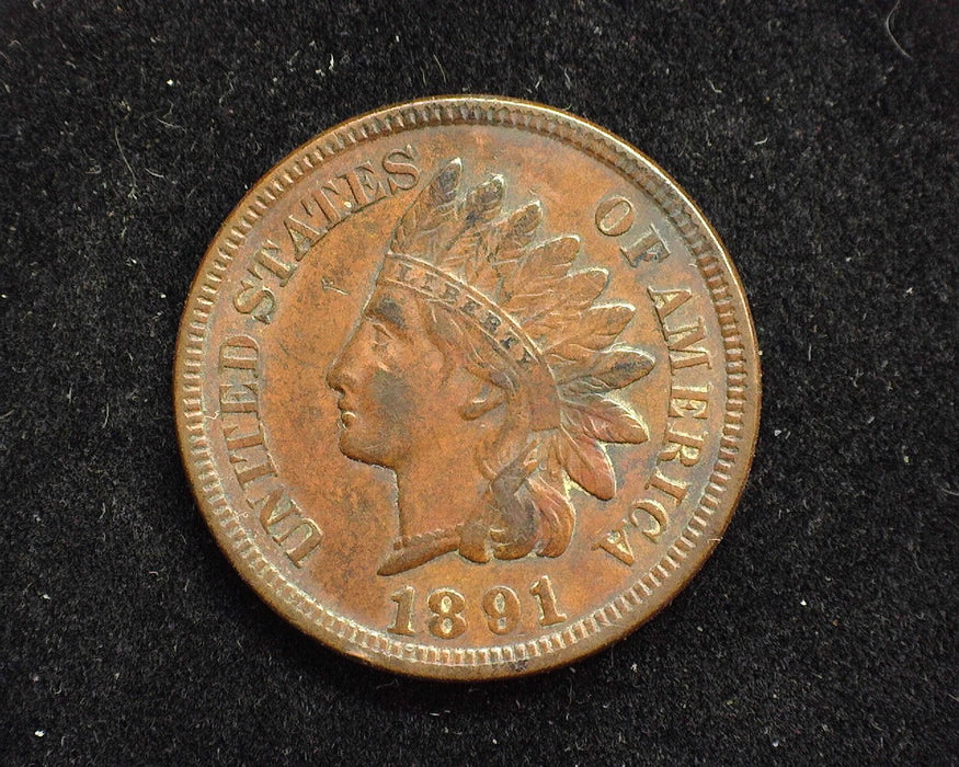 1891 Indian Head Penny/Cent XF - US Coin
