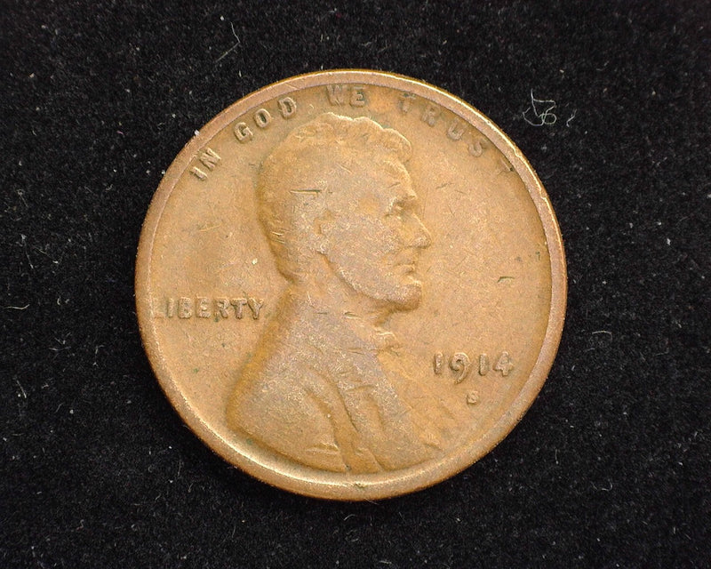 1914 S Lincoln Wheat Penny/Cent VG - US Coin