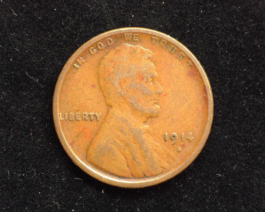 1914 S Lincoln Wheat Penny/Cent VG/F - US Coin