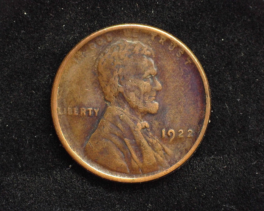 1922 Lincoln Wheat Penny/Cent VF+ Plain - US Coin