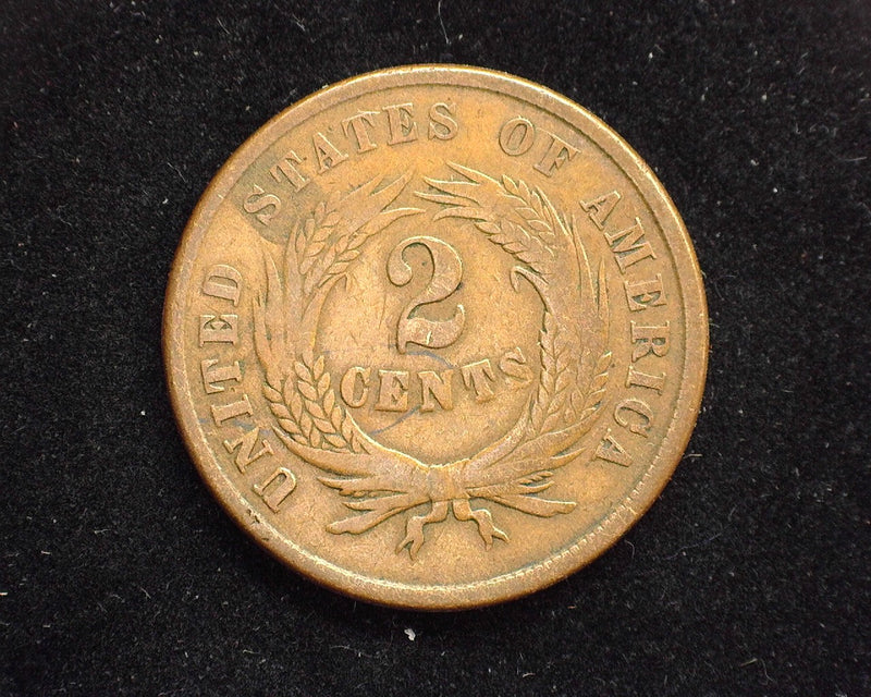 1865 Two Cent Piece VG - US Coin