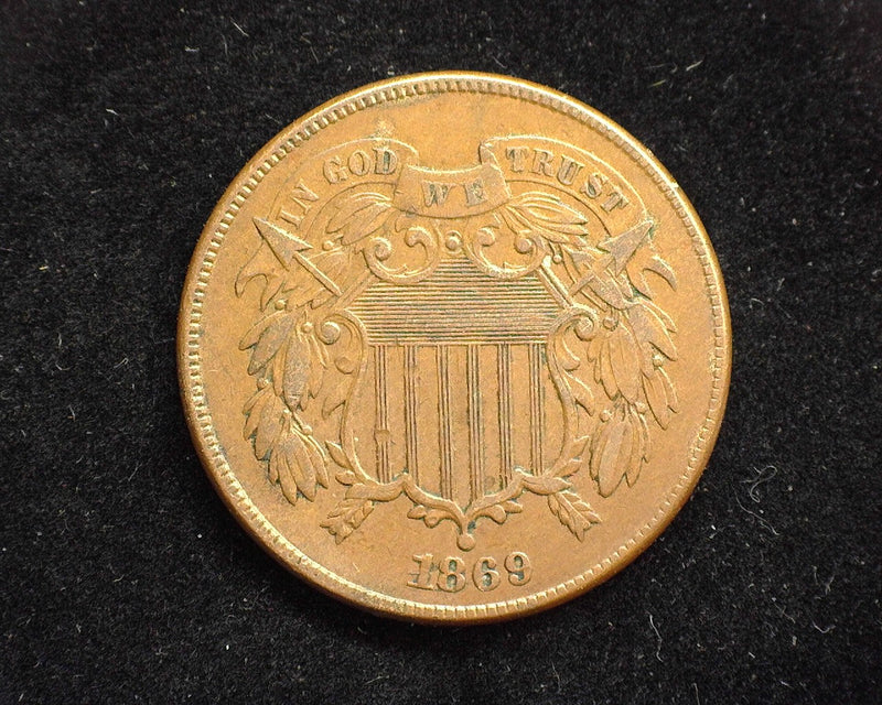 1869 Two Cent Piece AU - US Coin