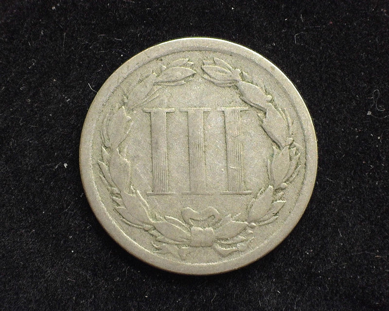 1865 Three Cent Nickel VG - US Coin
