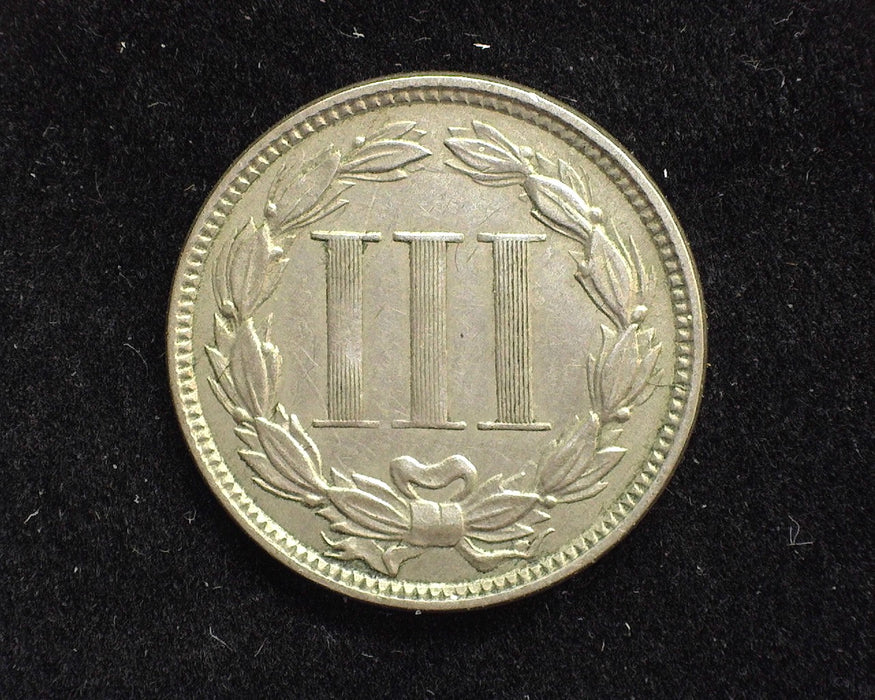 1865 Three Cent Nickel VF/XF - US Coin