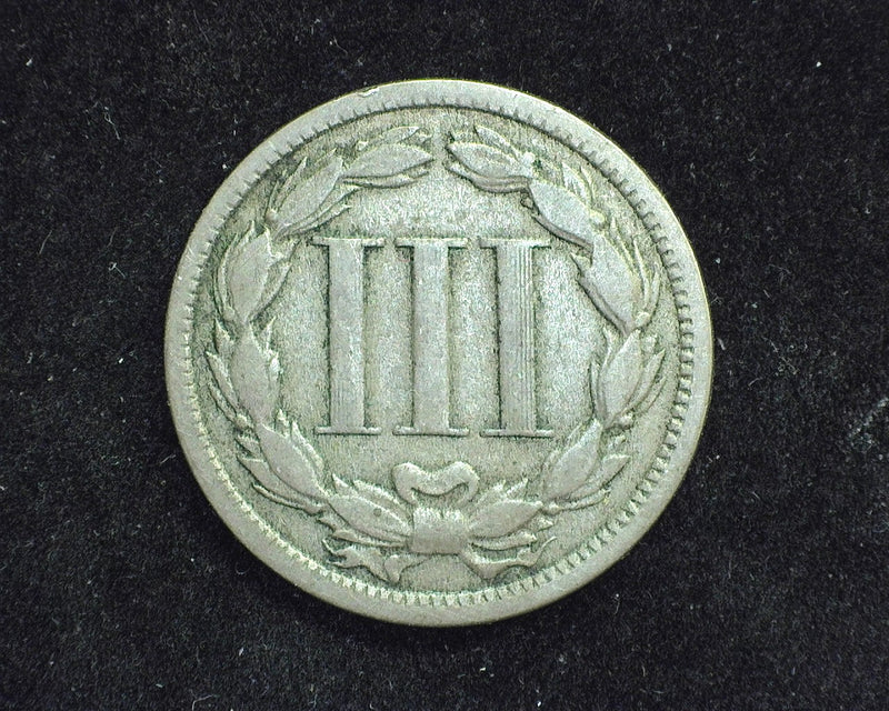 1869 Three Cent Nickel VG - US Coin