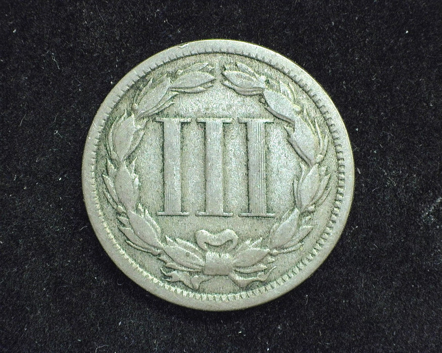 1869 Three Cent Nickel VG - US Coin