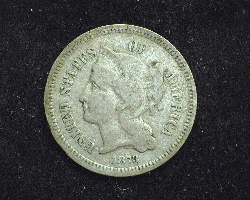 1873 Three Cent Nickel F - US Coin