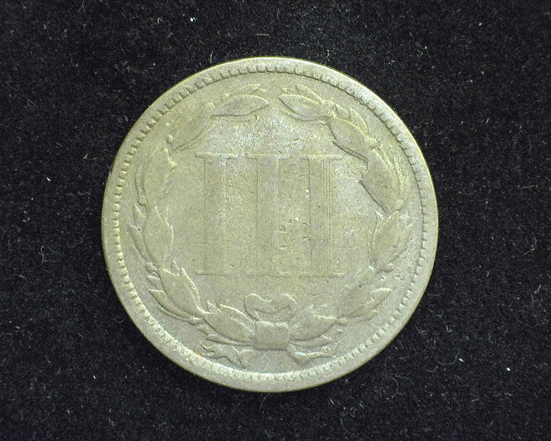 1875 Three Cent Nickel VG Spot - US Coin