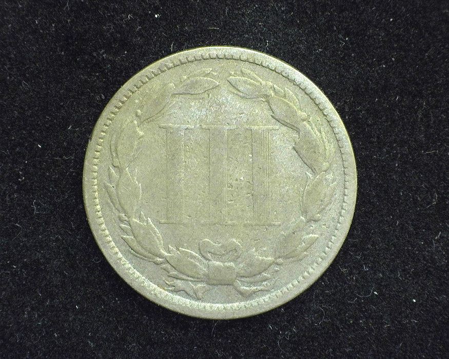 1875 Three Cent Nickel VG Spot - US Coin