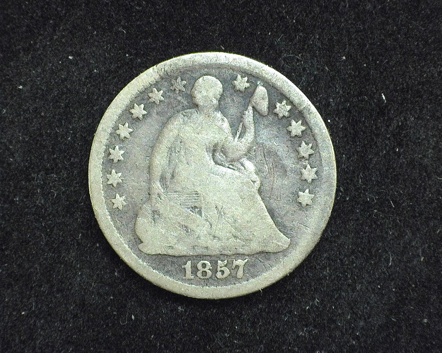 1857 Liberty Seated Half Dime G - US Coin