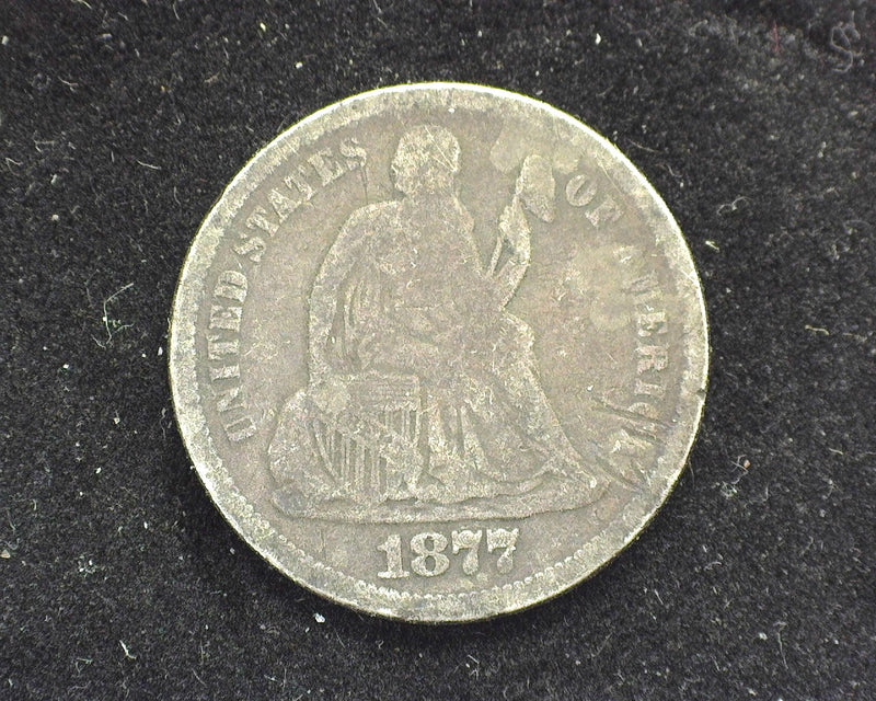 1877 S Liberty Seated Dime AG - US Coin