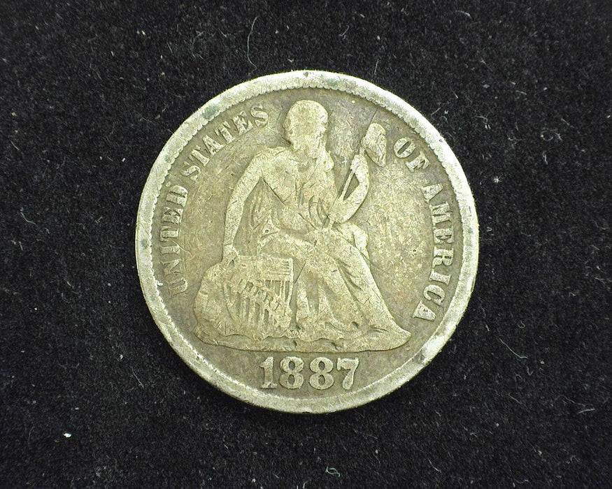 1887 S Liberty Seated Dime VG - US Coin