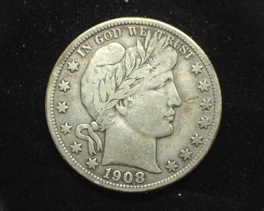 1908 S Barber Half Dollar F - US Coin