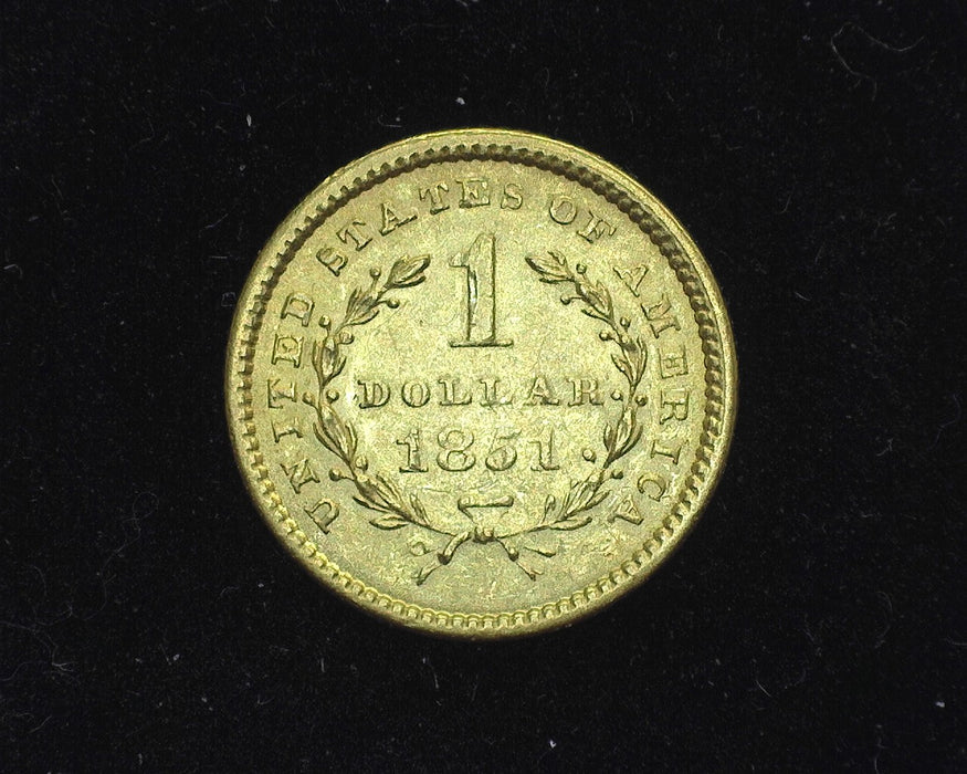 1851 Gold Liberty $1 Dollar Coin - US Coin