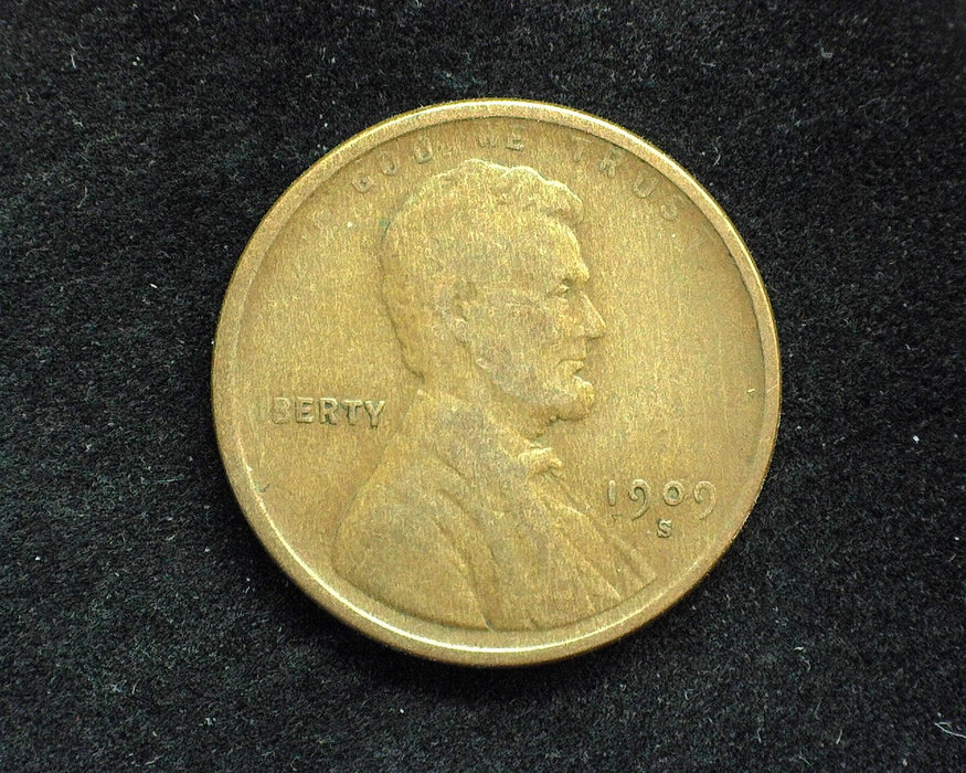 1909 S Lincoln Wheat Penny/Cent VG/F - US Coin