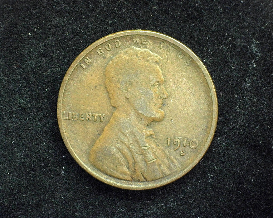 1910 S Lincoln Wheat Penny/Cent F - US Coin