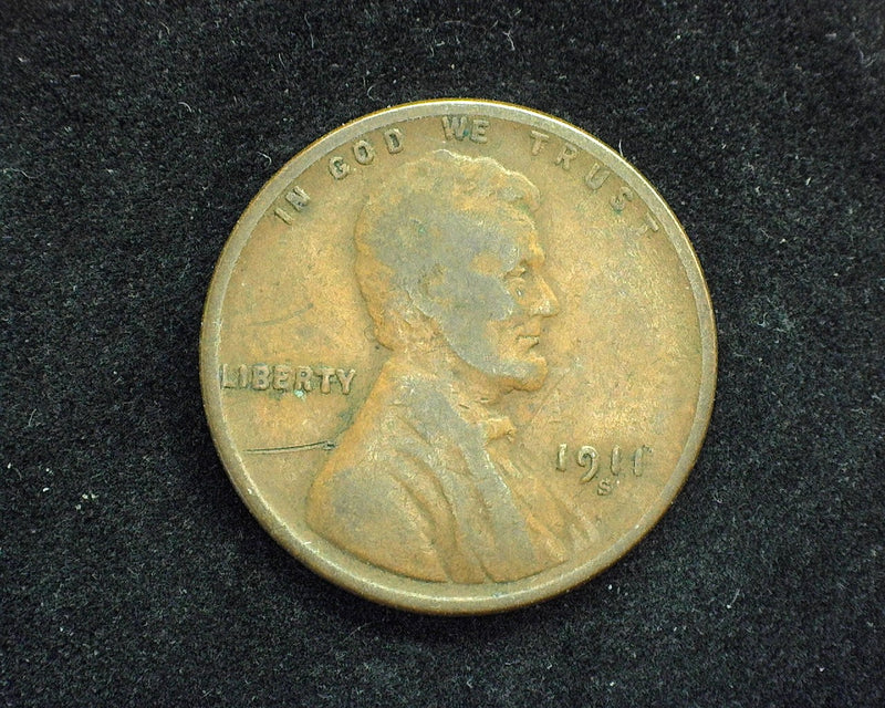 1911 S Lincoln Wheat Penny/Cent VG - US Coin
