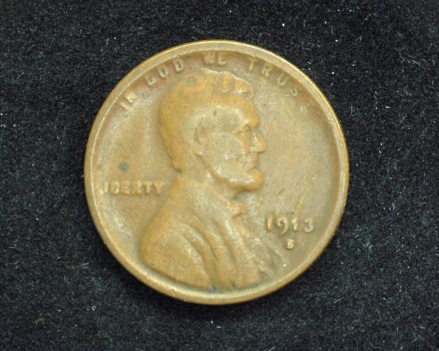 1913 S Lincoln Wheat Penny/Cent VG - US Coin