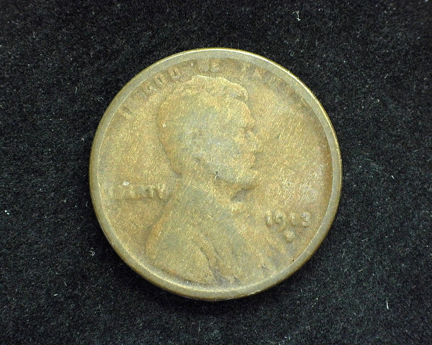 1913 S Lincoln Wheat Penny/Cent VG/F - US Coin