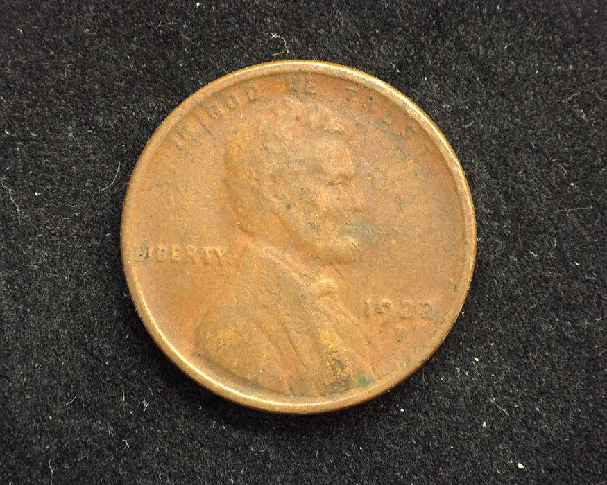 1922 D Lincoln Wheat Penny/Cent F - US Coin