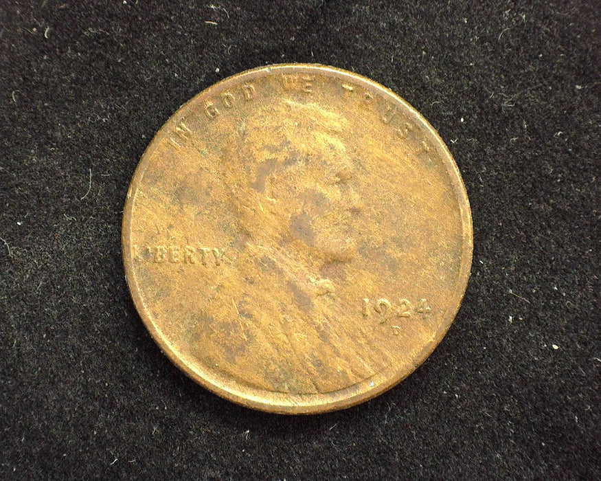 1924 D Lincoln Wheat Penny/Cent F Some porosity - US Coin