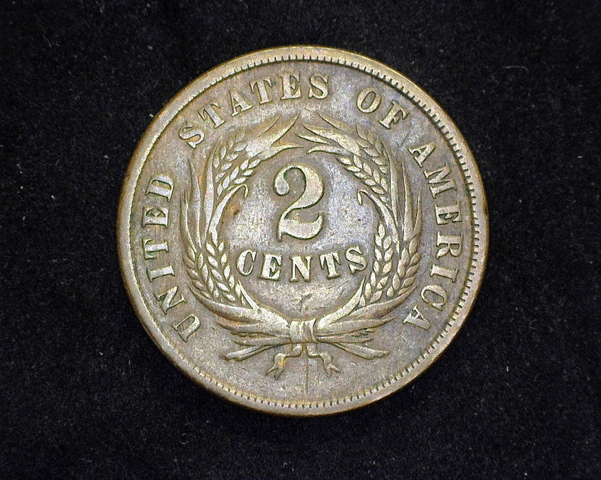 1864 Two Cent Piece F - US Coin