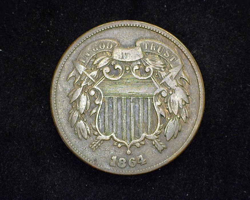 1864 Two Cent Piece F - US Coin