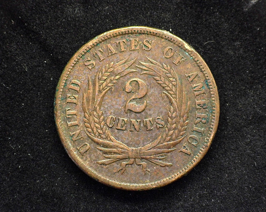 1864 Two Cent Piece VF - US Coin
