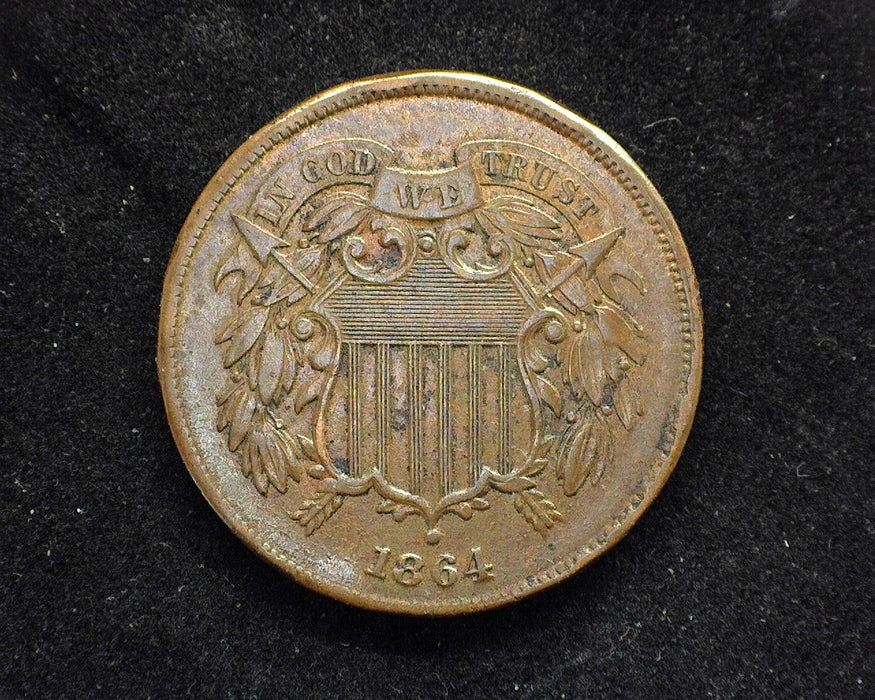 1864 Two Cent Piece VF - US Coin