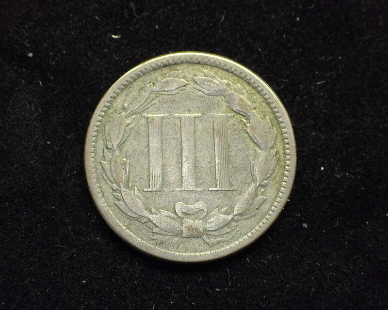 1865 Three Cent Nickel VG - US Coin