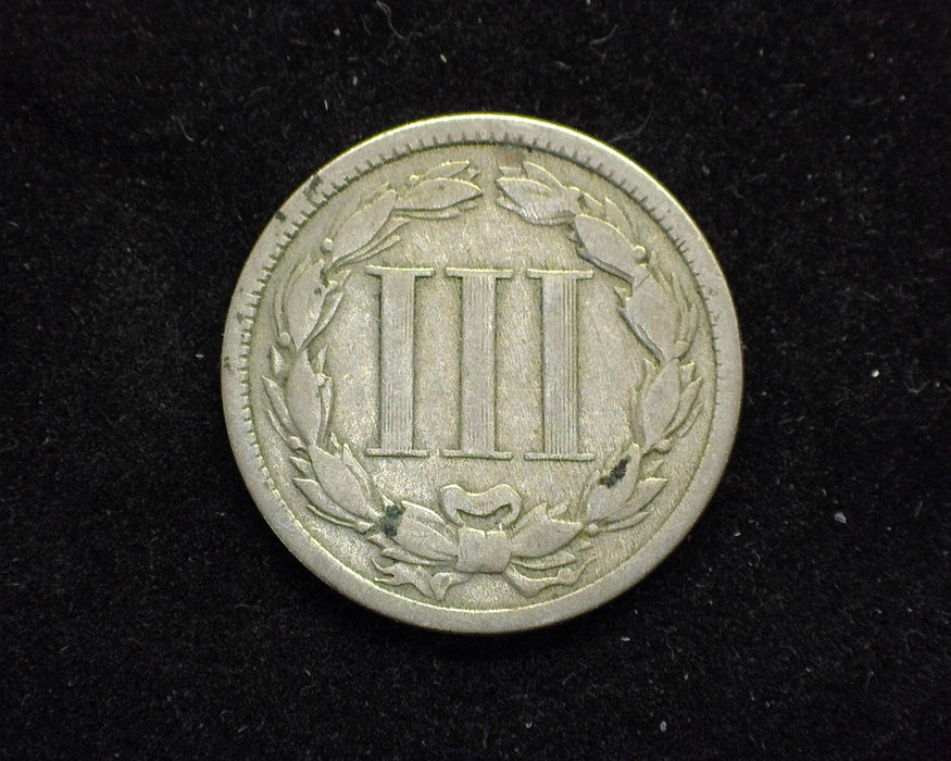 1867 Three Cent Nickel VG - US Coin