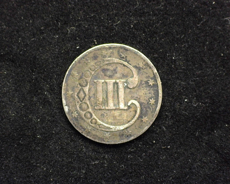 1852 Three Cent Silver VG Mark - US Coin