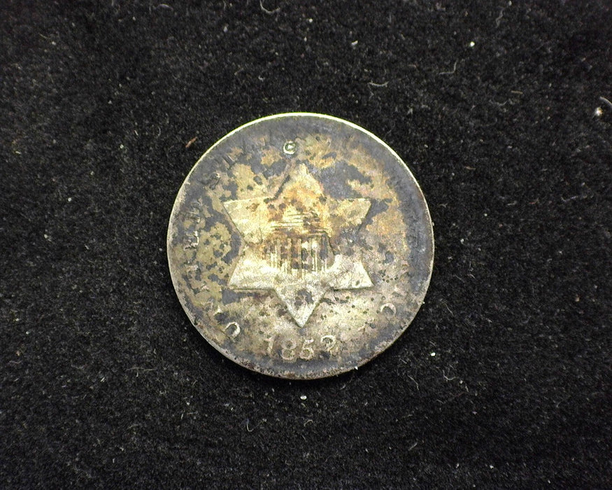 1852 Three Cent Silver VG Mark - US Coin