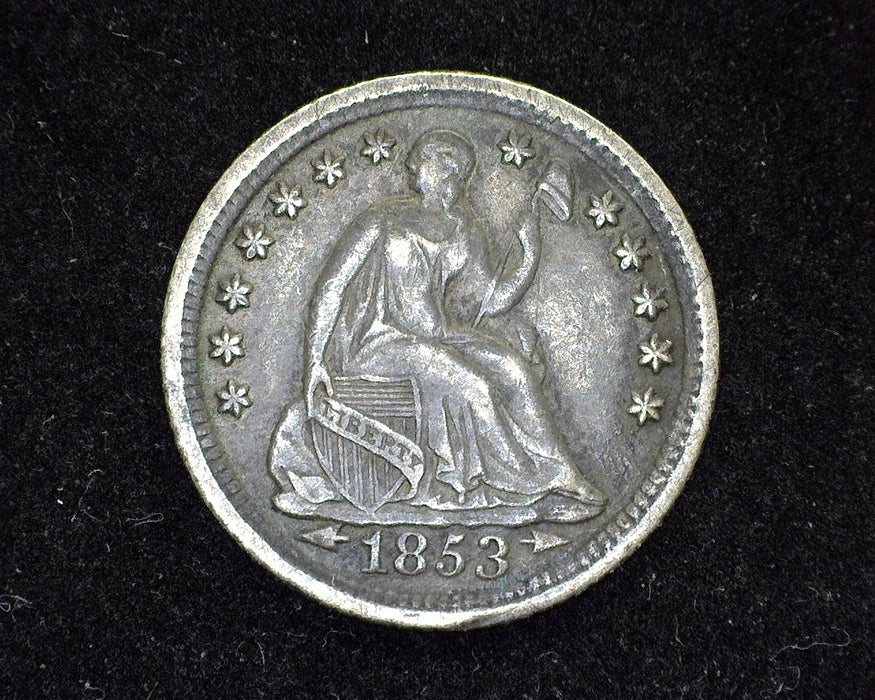 1853 O Arrows Liberty Seated Half Dime F - US Coin