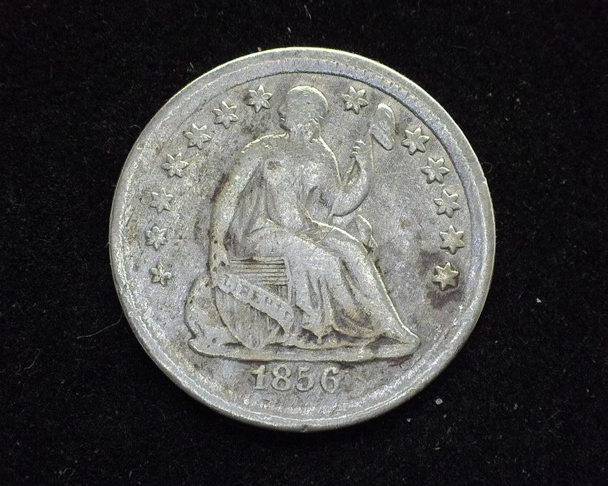 1856 Liberty Seated Half Dime VG/F Cleaned - US Coin