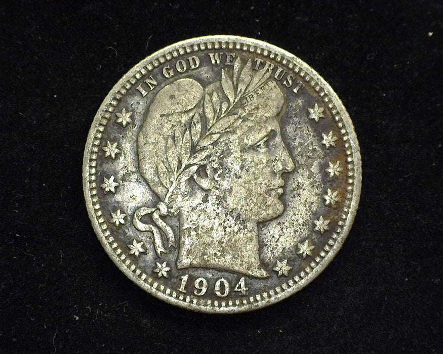1904 Barber Quarter F - US Coin