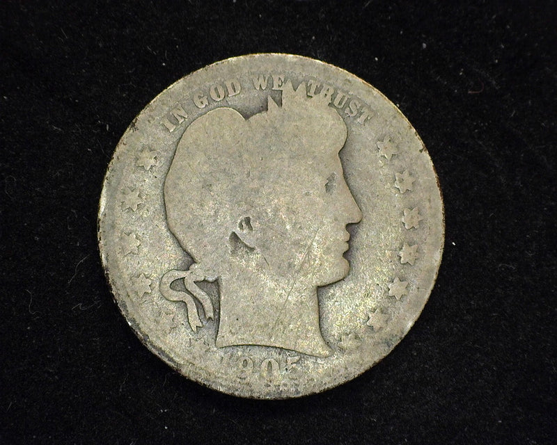 1905 O Barber Quarter AG - US Coin