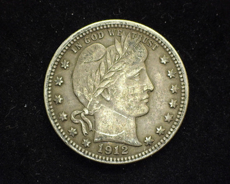 1912 Barber Quarter XF Scratches - US Coin