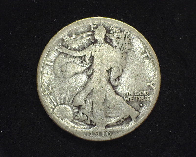 1916 D Obverse Liberty Walking Half Dollar G - US Coin