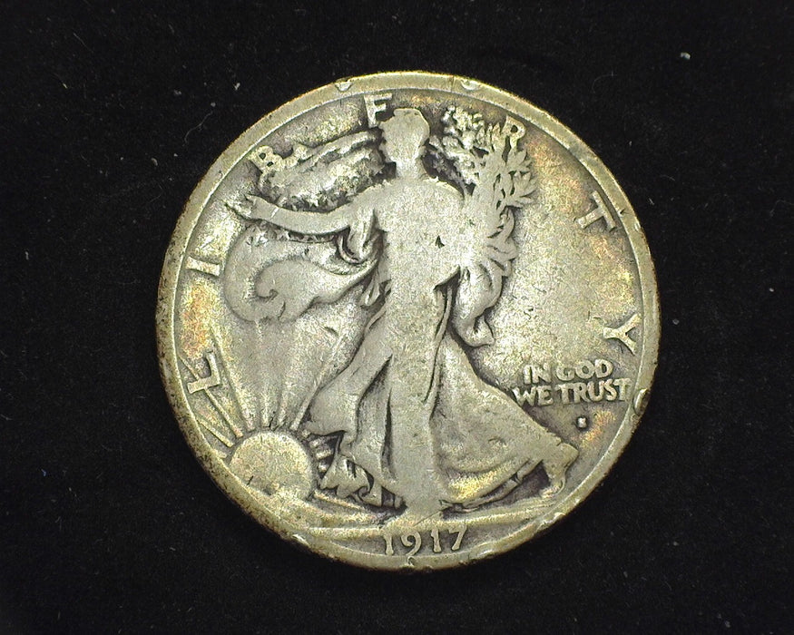 1917 S Obverse Liberty Walking Half Dollar VG - US Coin
