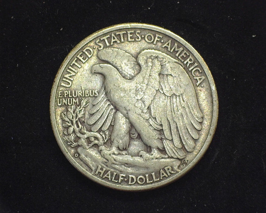 1938 D Liberty Walking Half Dollar F/VF - US Coin