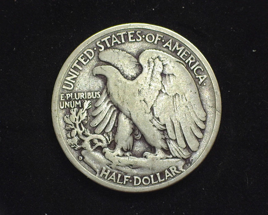 1938 D Liberty Walking Half Dollar F - US Coin