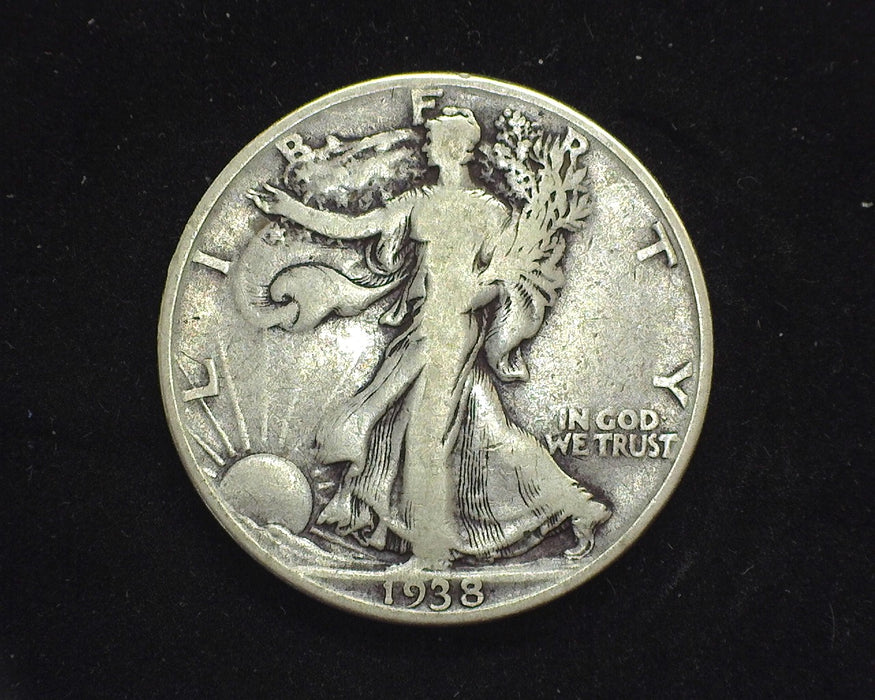 1938 D Liberty Walking Half Dollar F - US Coin