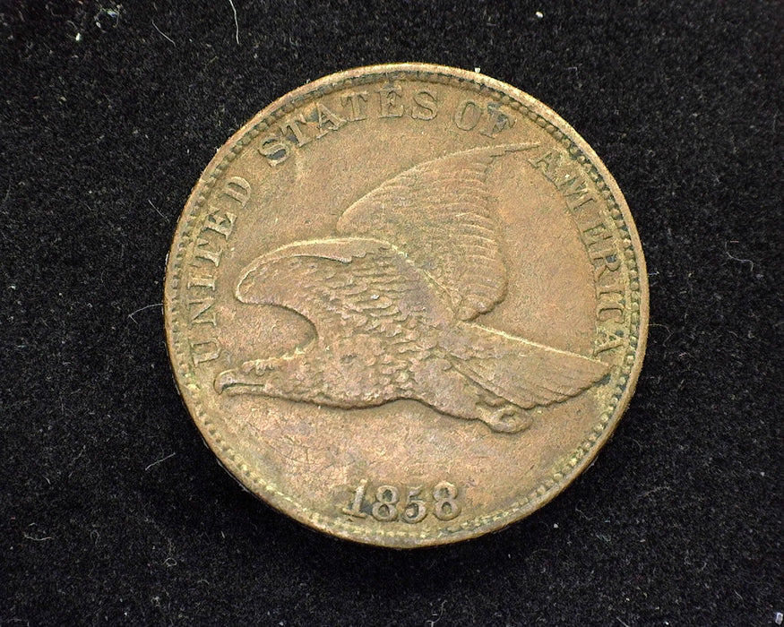 1858 Large letter Flying Eagle Penny/Cent VF - US Coin